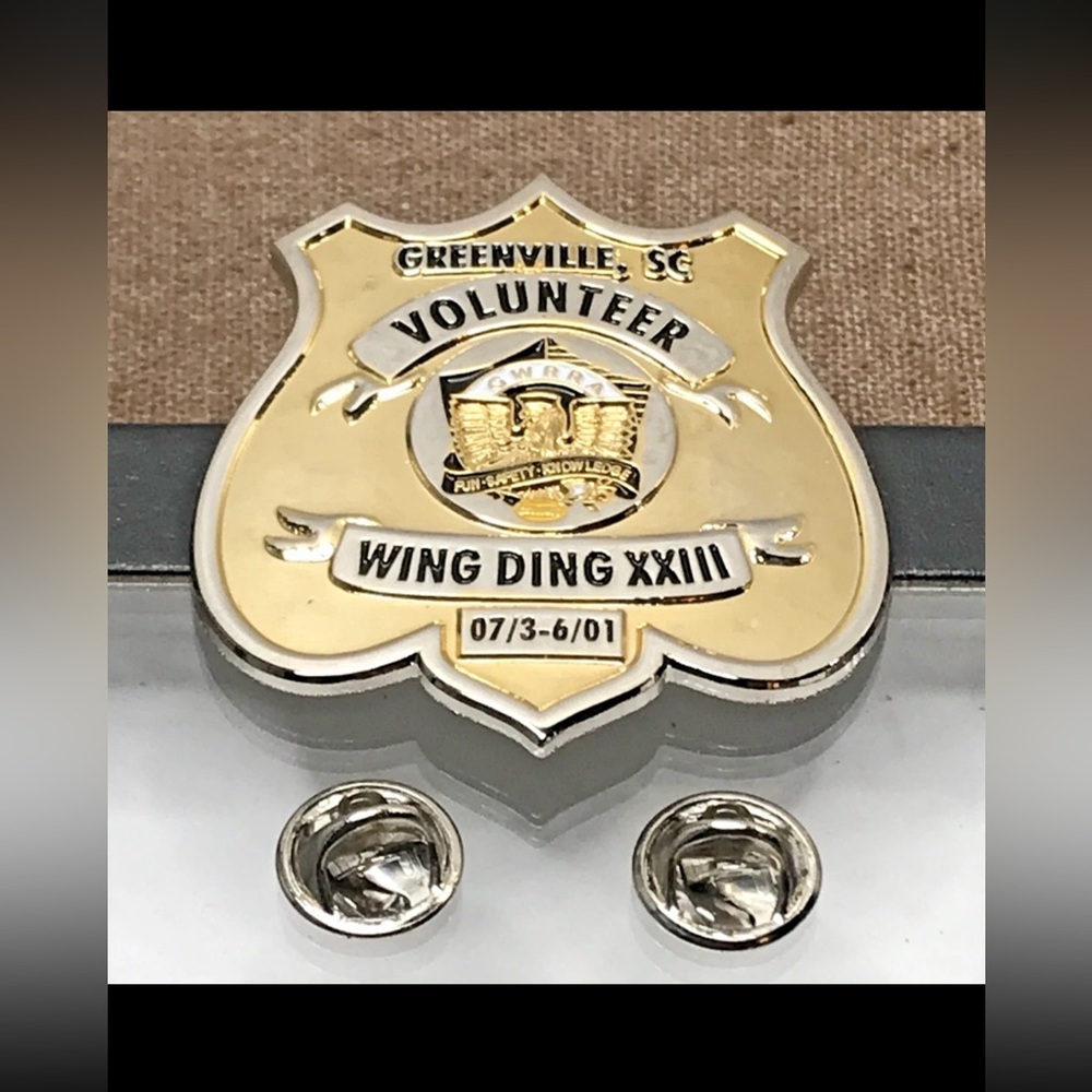2001 GWRRA Greenville, SC Wing Ding XXIII Volunteer Commemorative Lapel Pin